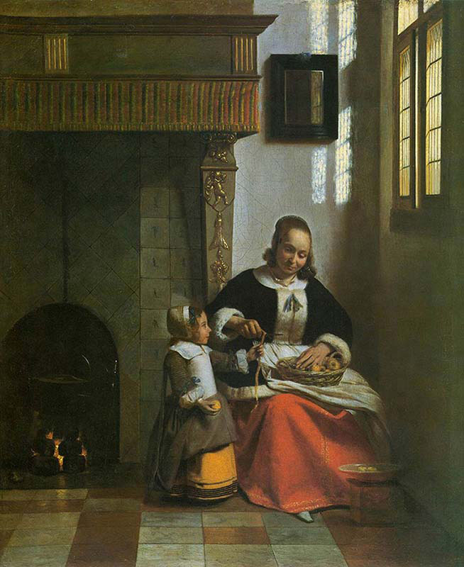 Woman Peeling Apples